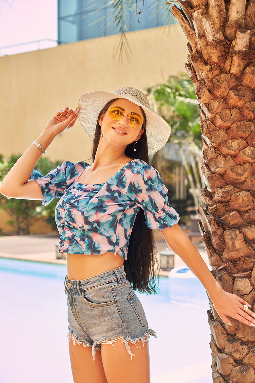 Floral Blue top