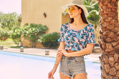 Floral Blue top