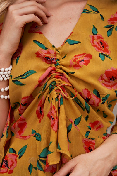 Floral Yellow Top