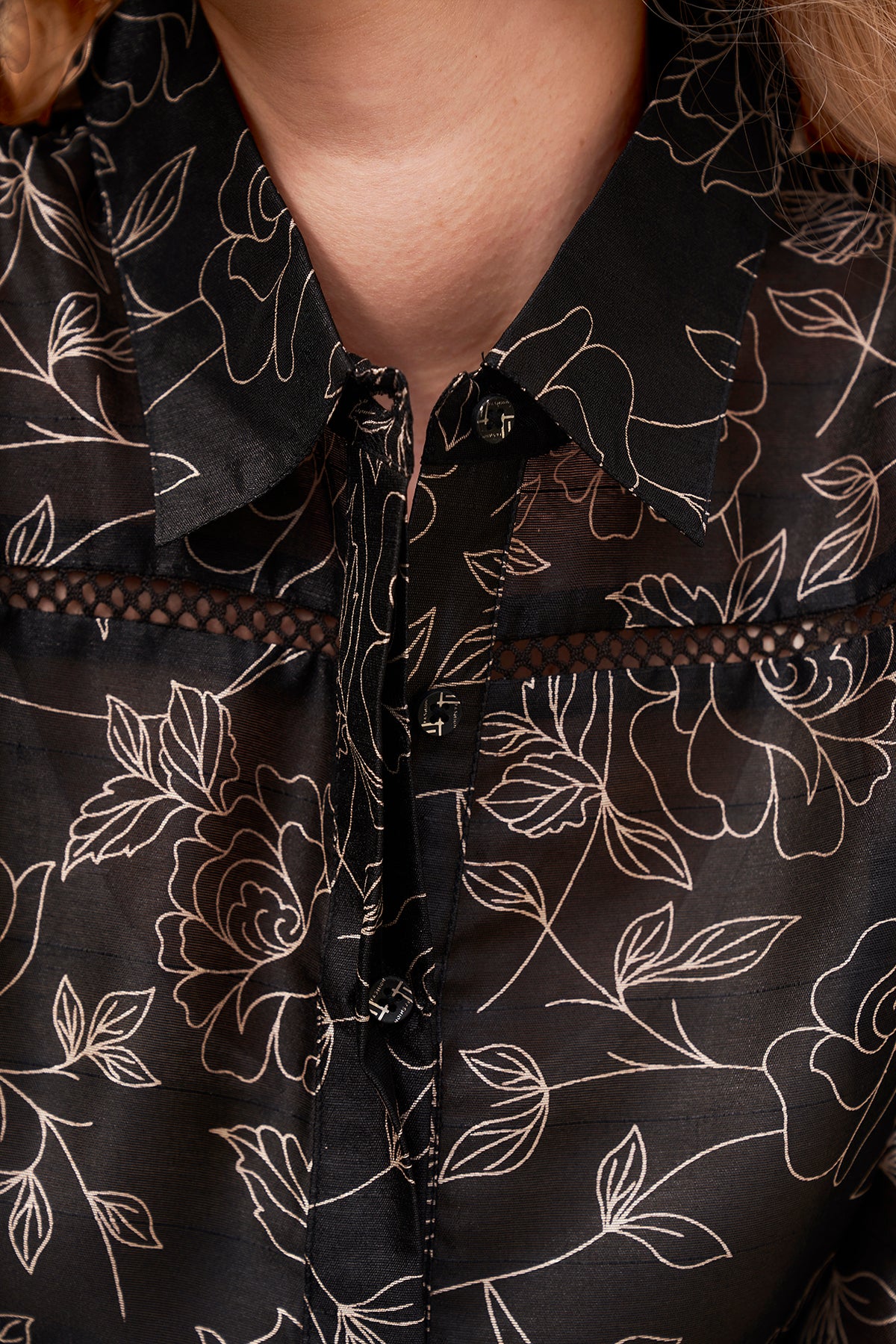 Black Shirt with golden foil