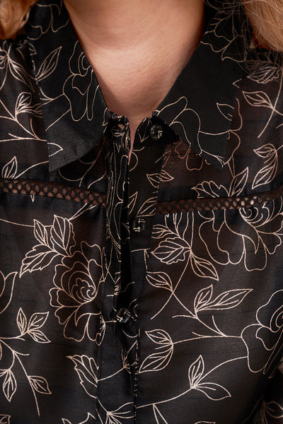 Black Shirt with golden foil